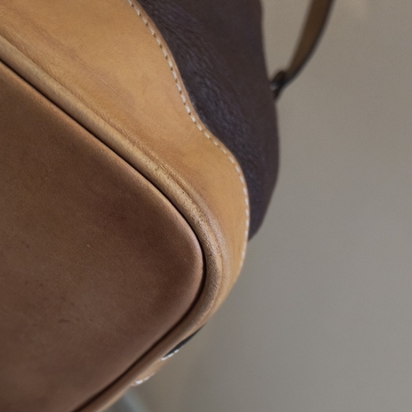 Ghurka Maroon Leather Bucket Bag - Picture 6 of 15